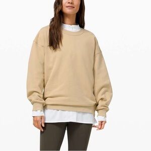 Lululemon Perfectly Oversized Crew Tan Size 18 / 1X Cotton Terry